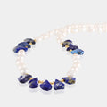 Detailed view of Smooth Pear-shaped Lapis Lazuli gemstone beads