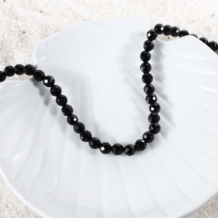 Black Onyx Gemstone Necklace - Strength and Elegance