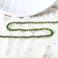 Faceted rondelle Chrome Diopside beads exuding brilliance and charm
