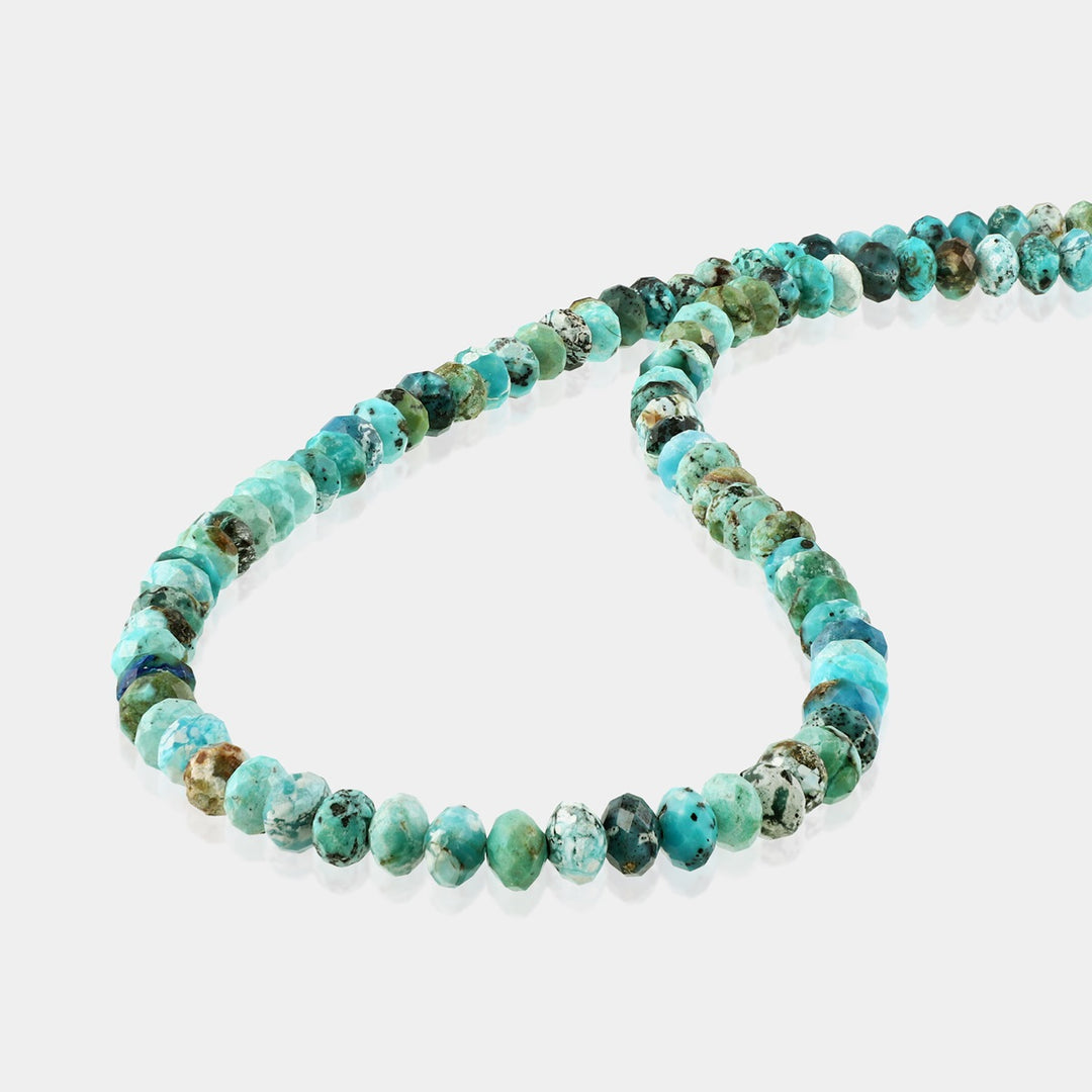 Natural Blue Opaline Gemstone Beads Necklace