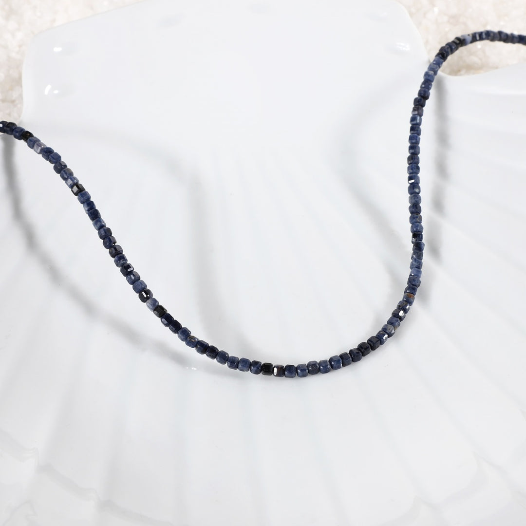 Natural Blue Opaline Gemstone Beads Necklace