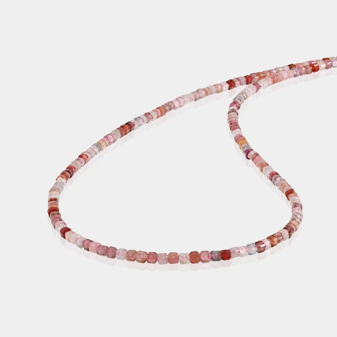 Close-up of 2mm Cube-Shaped Multi Spinel Beads