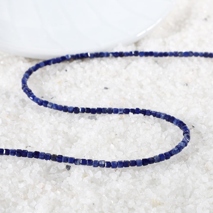 Side View of Sodalite Serenity Necklace