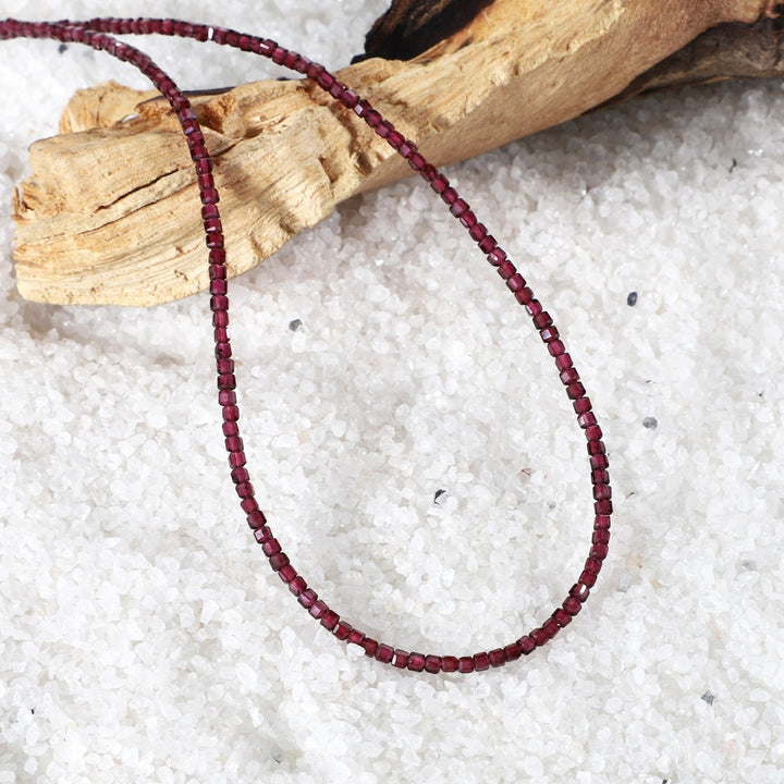 Capturing the Sparkle - Garnet Cube Beads