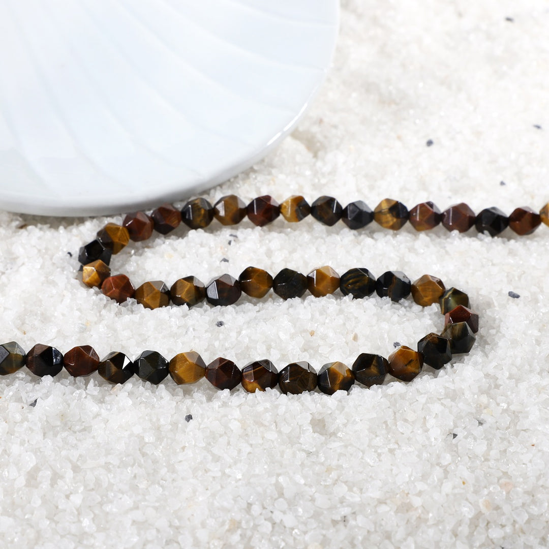 Yellow and Red Tiger's Eye Gemstone Close-up