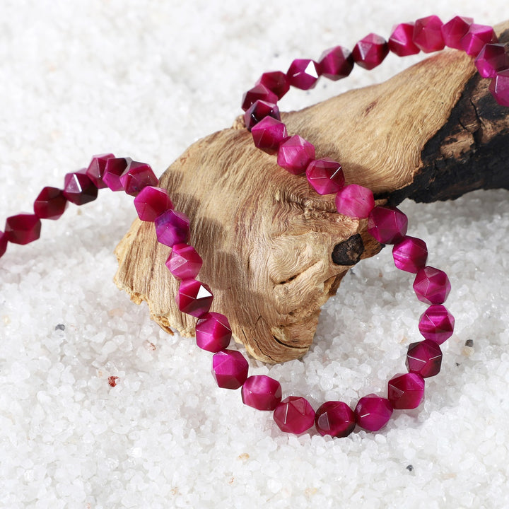 Pink Tiger's Eye Gemstone Close-up