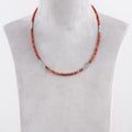 Carnelian and Hematite Necklace with Clasp Detail