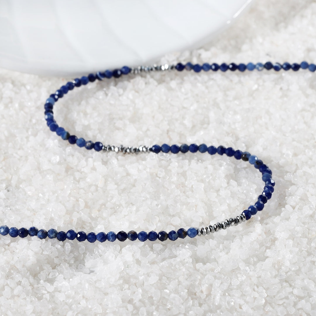 Close-up of Sodalite Beads