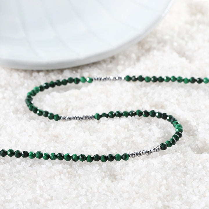 Close-up of Malachite Beads