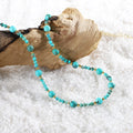 Turquoise and Hematite Necklace Close-up
