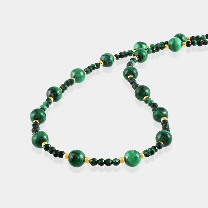 Close-up of Malachite Beads