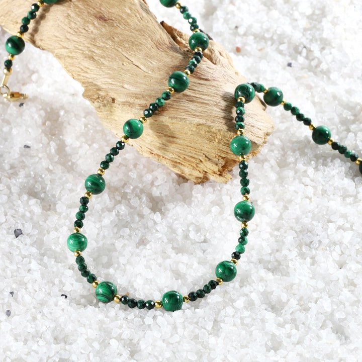 Malachite and Hematite Necklace