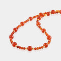 Faceted Round Red Onyx Beads Detail