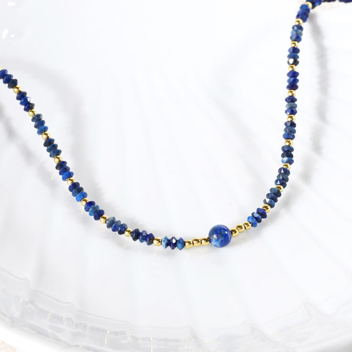 Lapis Lazuli and Hematite Necklace for Everyday Wear