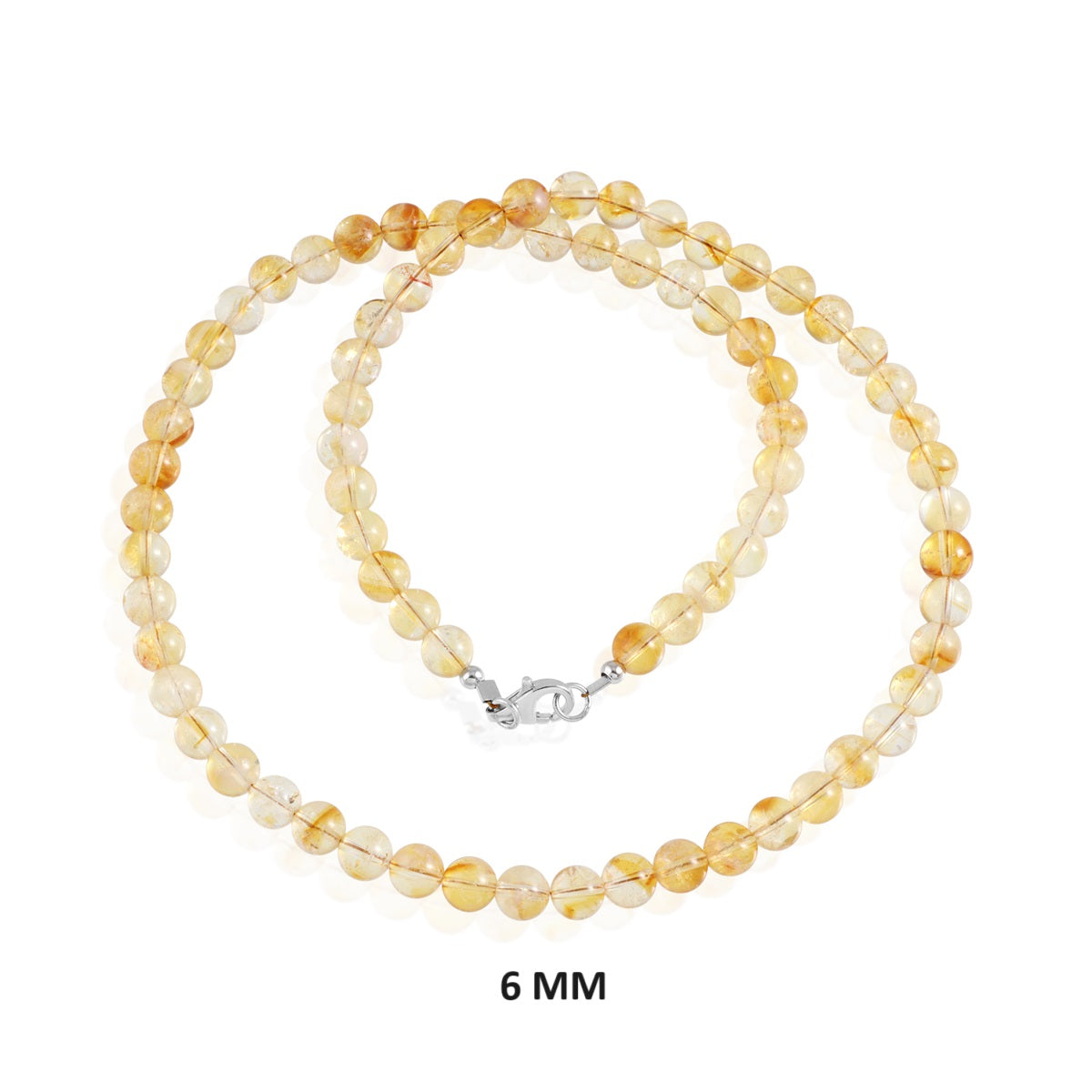 Citrine Beads Silver Necklace: Elegance and Prosperity Combined