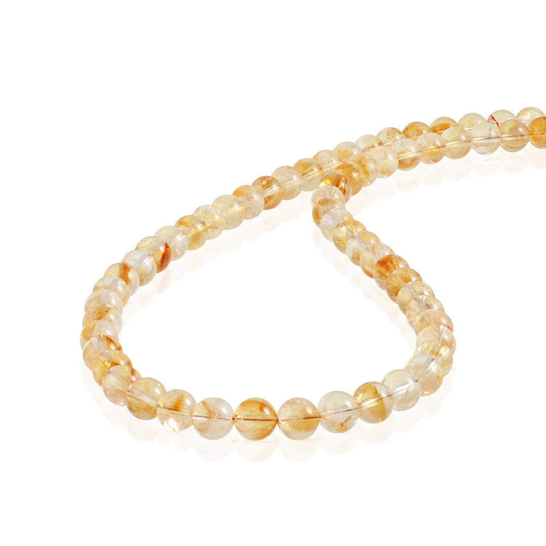 Citrine Beads Silver Necklace: Elegance and Prosperity Combined