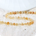 Elegant citrine gemstone strand necklace