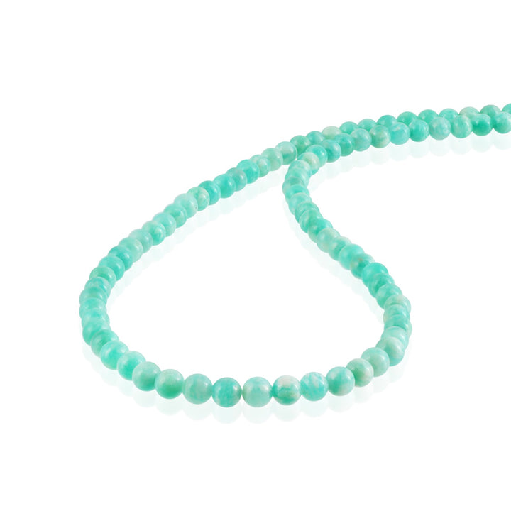 Amazonite Beads Silver Necklace: Elegance and Empowerment