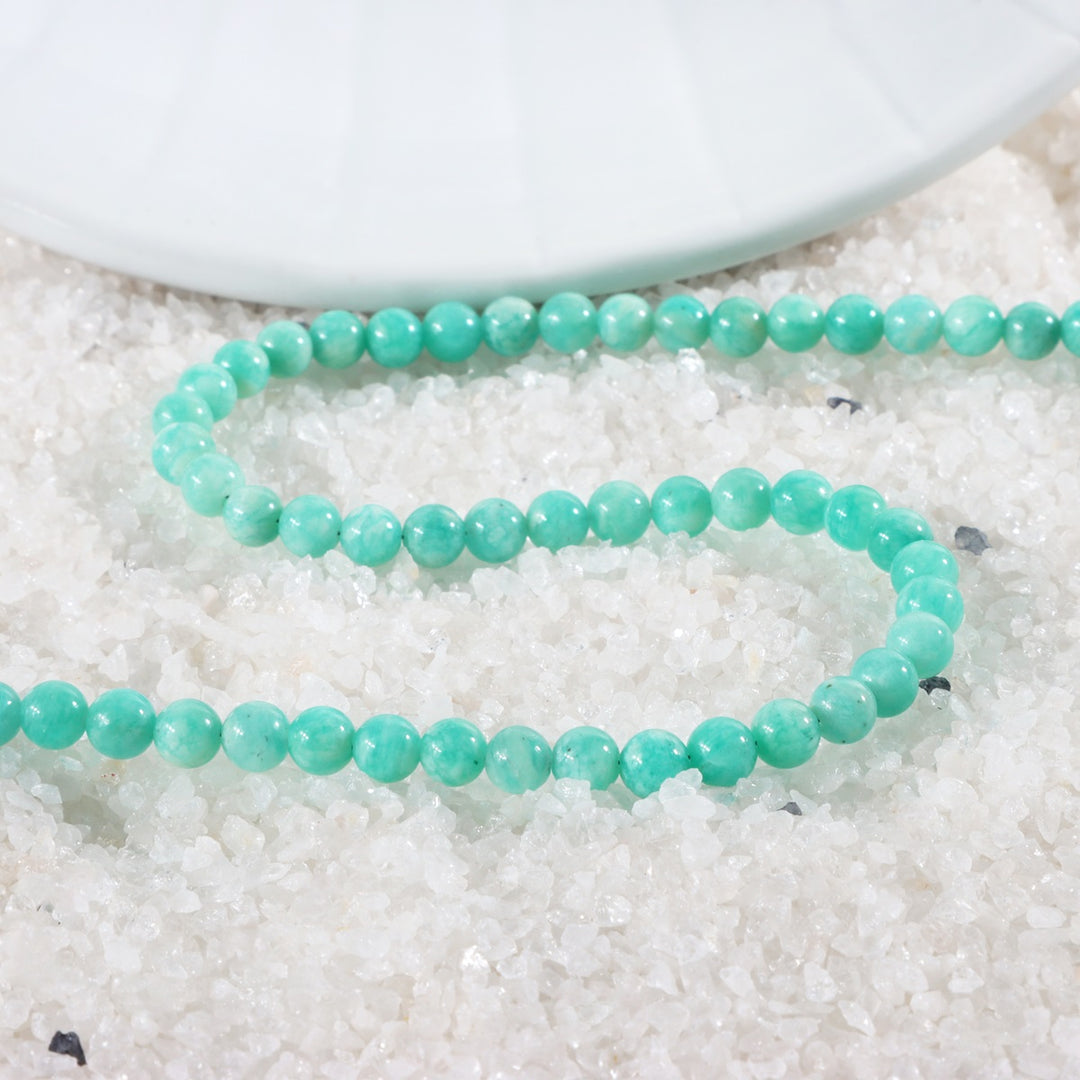 Amazonite Beads Silver Necklace: Elegance and Empowerment