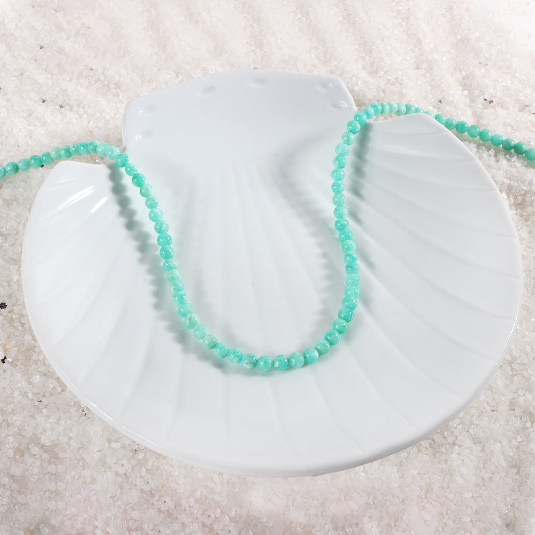 Amazonite Beads Silver Necklace: Elegance and Empowerment