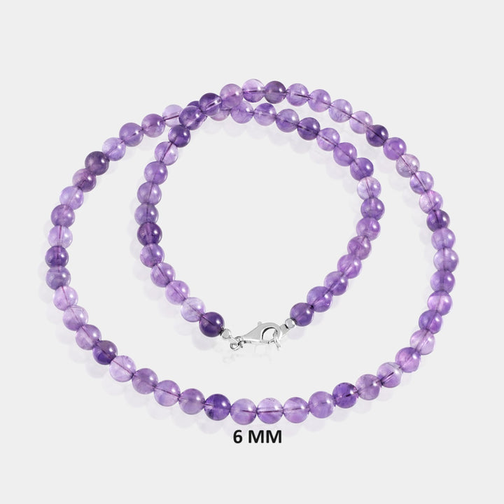 Men's Amethyst Gemstone Silver Necklace: Formal elegance for special occasions