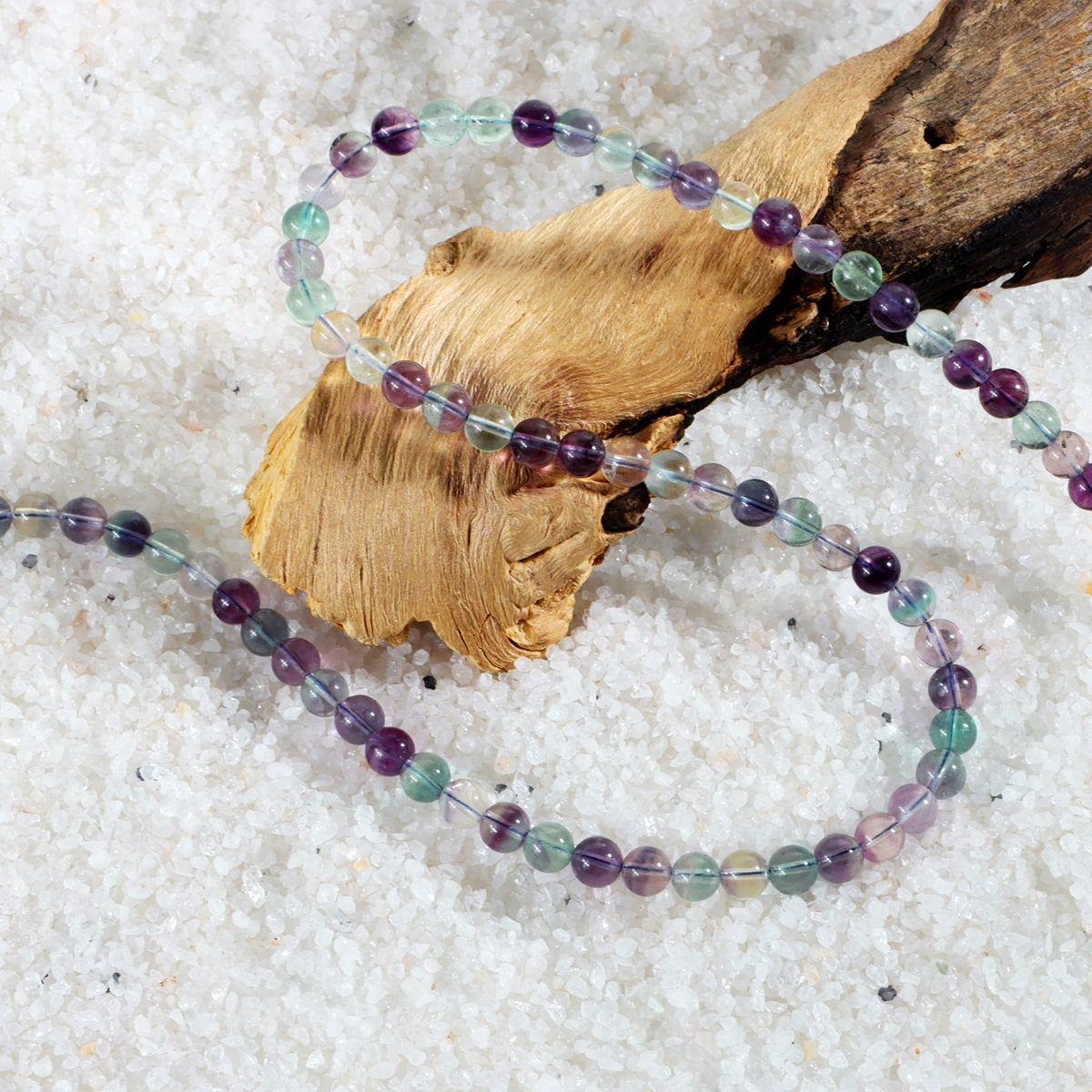 Vibrant fluorite gemstone strand necklace