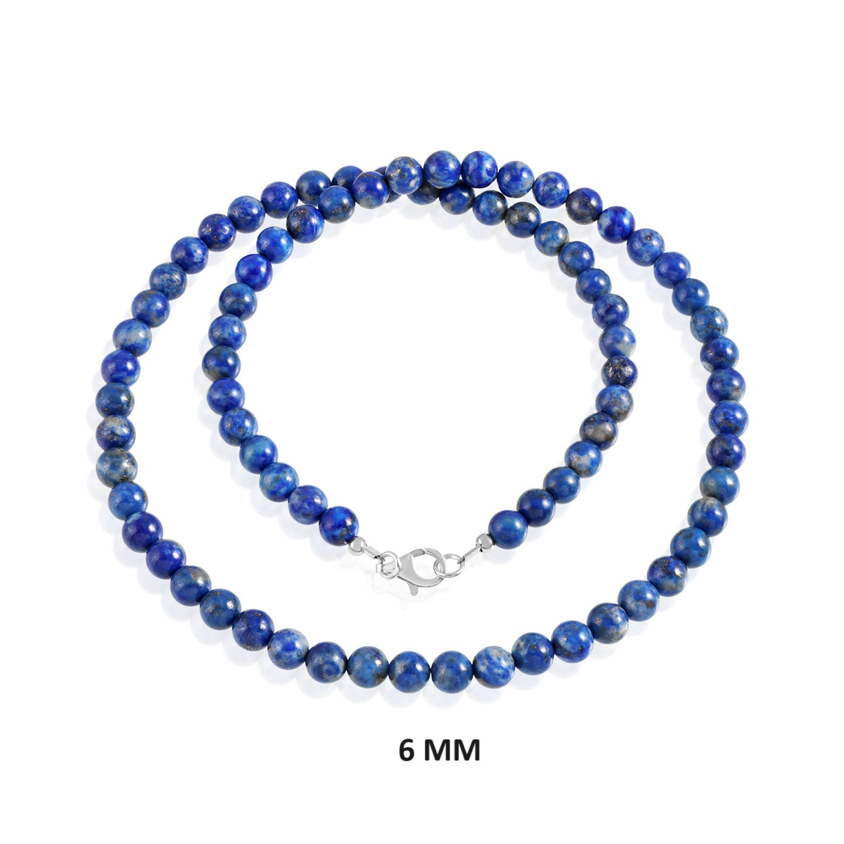 Lapis Lazuli Beads Silver Necklace: Elegance and Wisdom Combined