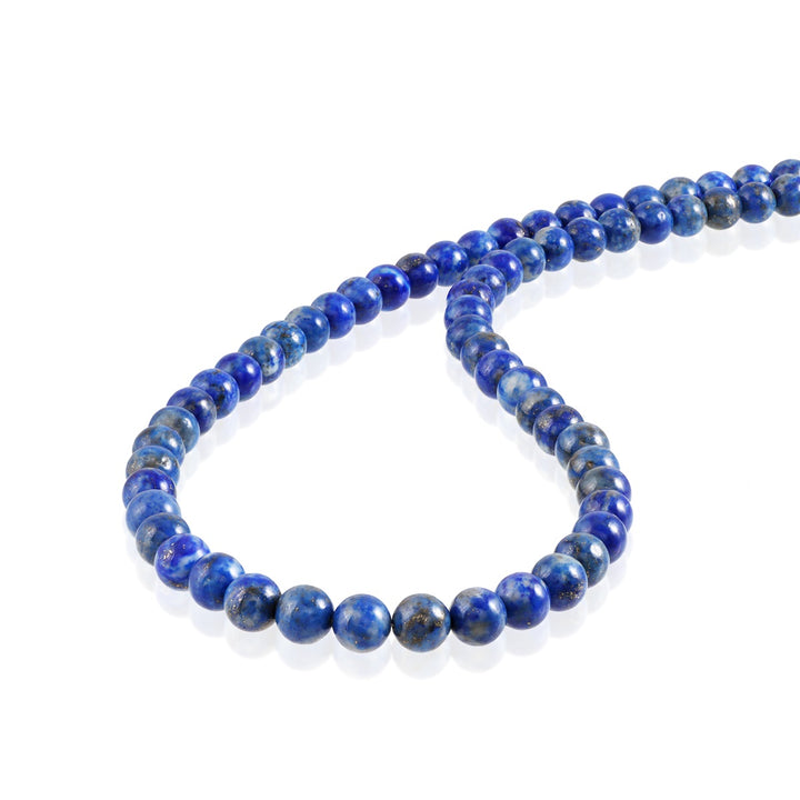 Lapis Lazuli Beads Silver Necklace: Elegance and Wisdom Combined