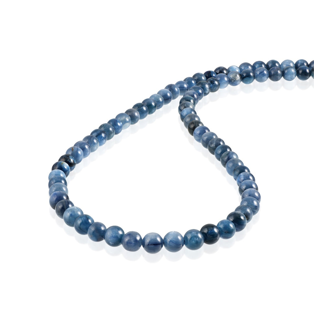 Kyanite Beads Silver Necklace: Elegance and Inner Harmony