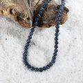 Men's Blue Sapphire Gemstone Silver Necklace: Timeless charm and refinement