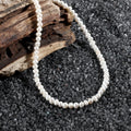 Men's Pearl Gemstone Silver Necklace: Sophisticated and refined