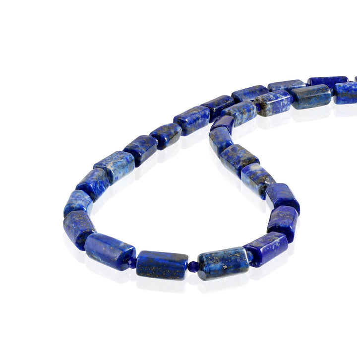 Lapis Lazuli Beads Silver Necklace: Wisdom and Serenity