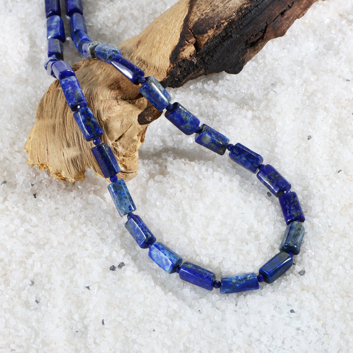 Men's Lapis Lazuli Gemstone Silver Necklace: Empowering and masculine