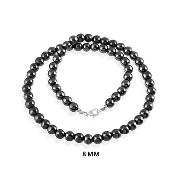 Hematite Beads Silver Necklace: Strength and Stability