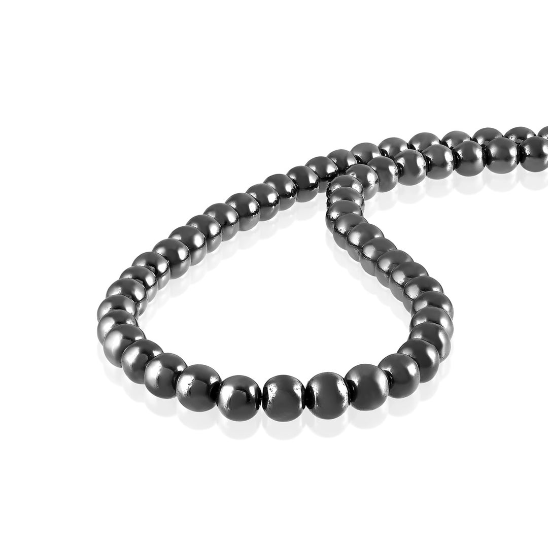 Hematite Beads Silver Necklace: Strength and Stability