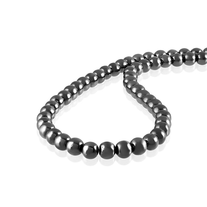 Hematite Beads Silver Necklace: Strength and Stability