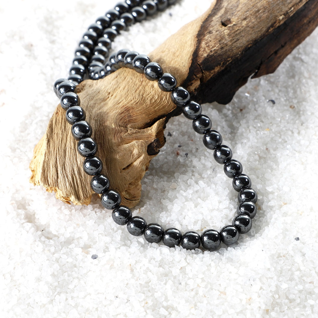 Hematite Beads Silver Necklace: Strength and Stability