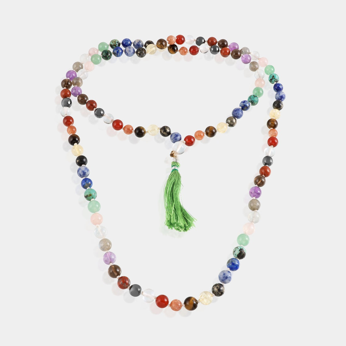 Chakra Balancing Mala: Smooth round beads for tactile experience
