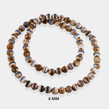 Harmony Unveiled: Tibetan Agate Stretchable Necklace