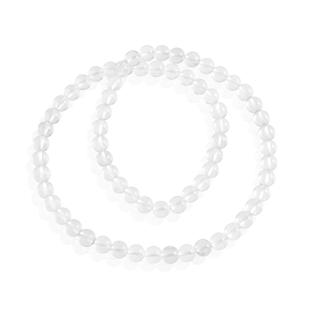 Clear quartz crystal gemstone unisex bracelet