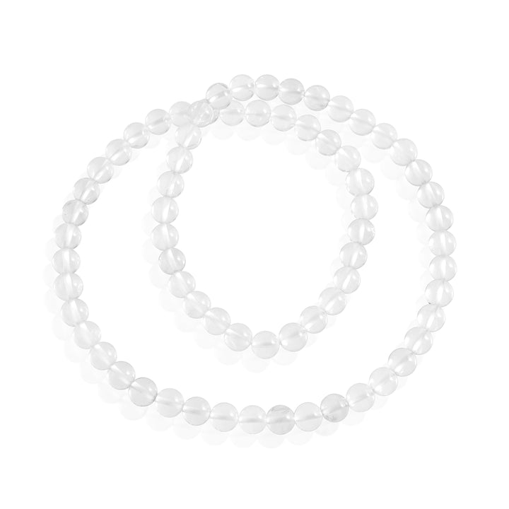 Clear quartz crystal gemstone unisex bracelet