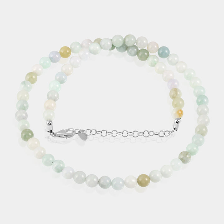 Burmese Jade Silver Unisex Necklace