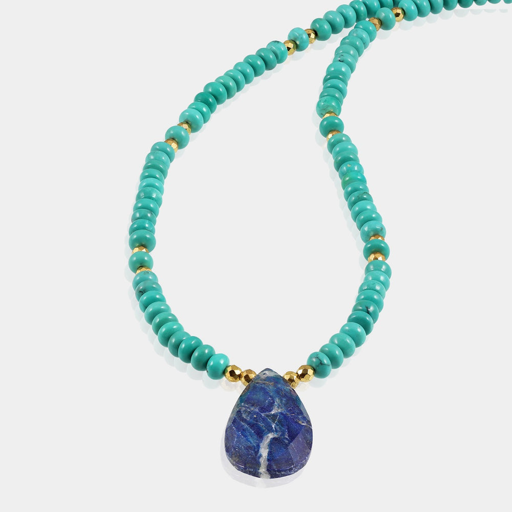 Embrace the beauty of this meticulously crafted 925 silver necklace adorned with a variety of vibrant gemstone beads.