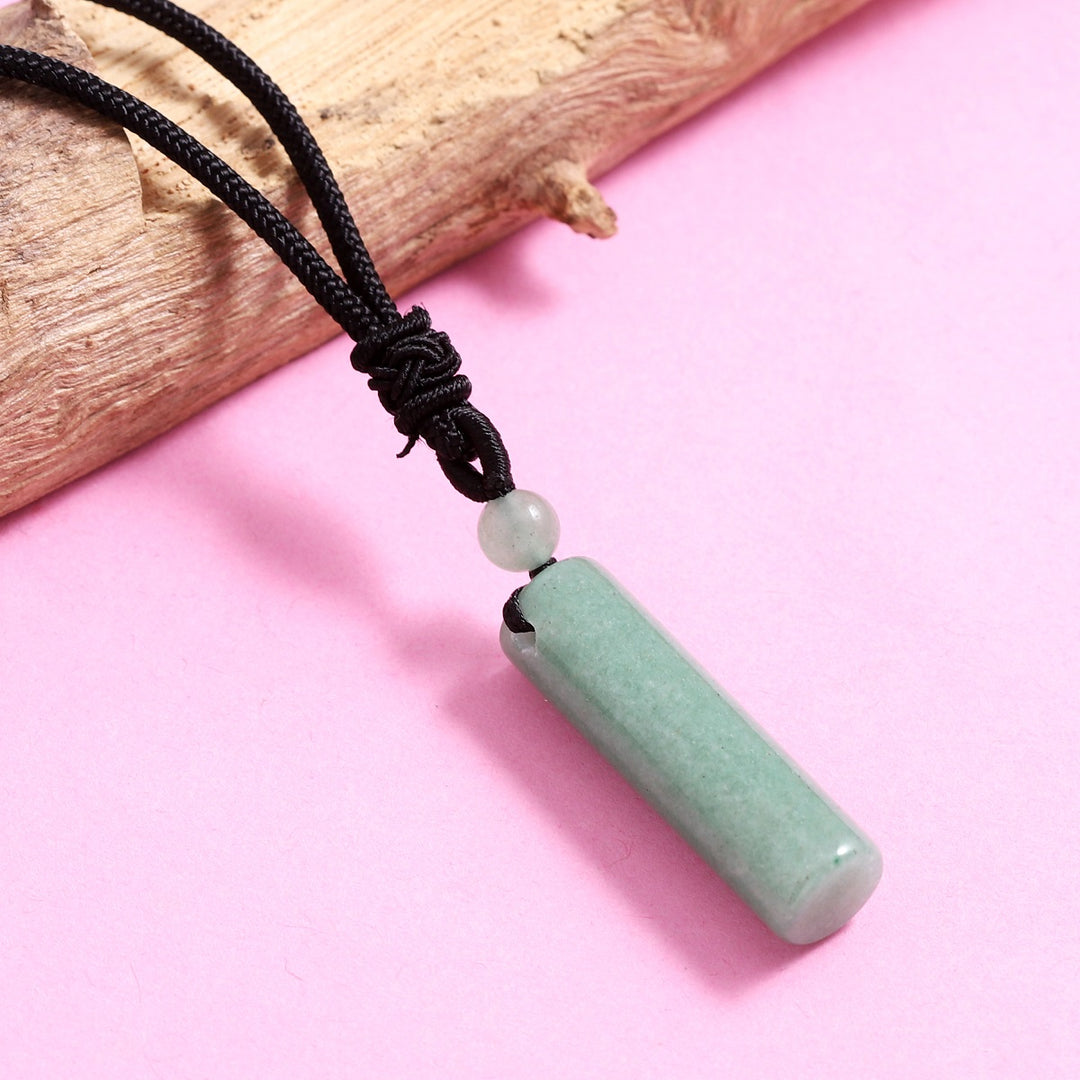 Delicate wrapped design showcasing the Green Aventurine gemstone pendant.