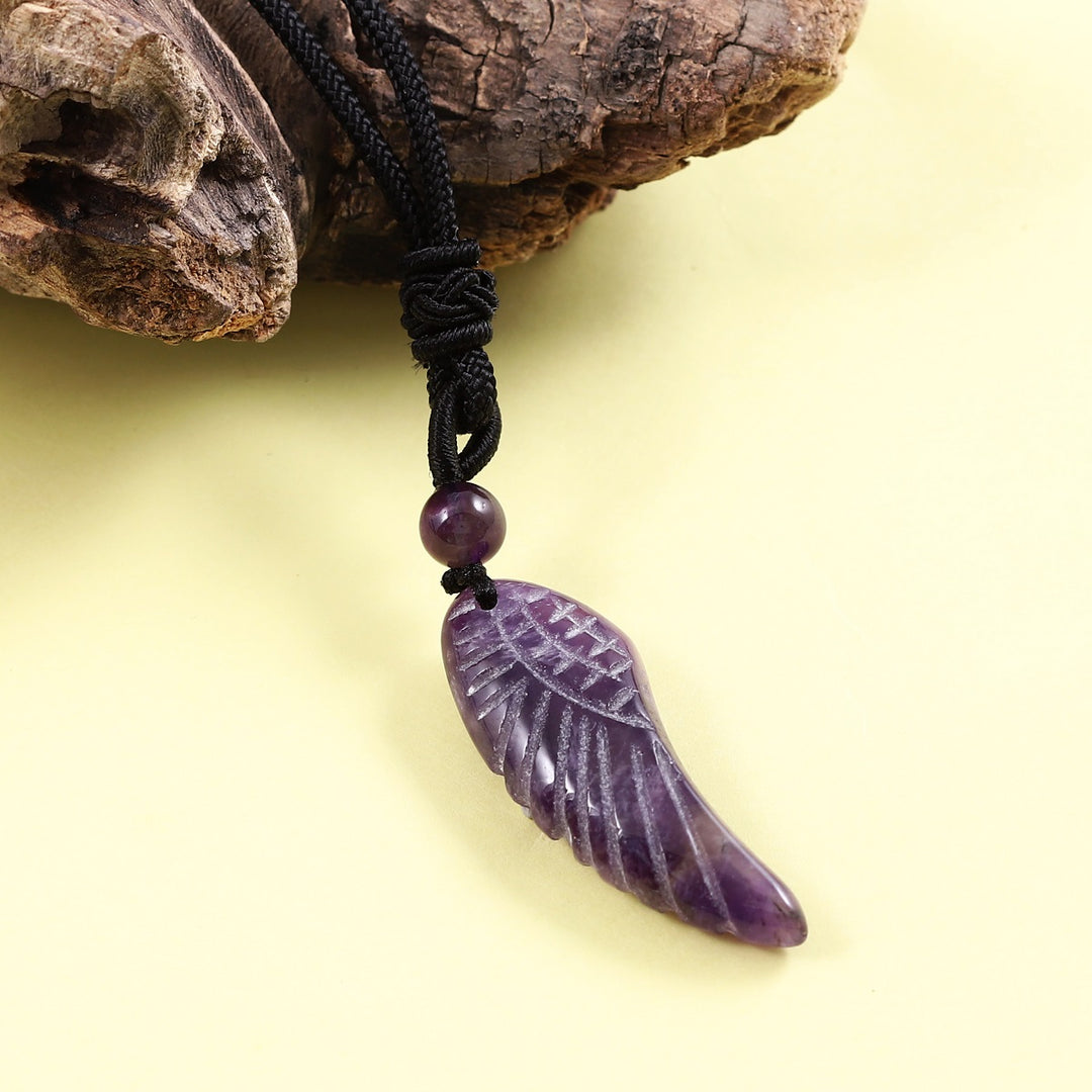 Pendant wrapped necklace featuring an Amethyst gemstone