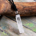 Pendant necklace featuring a White Quartz gemstone in a wrapped design