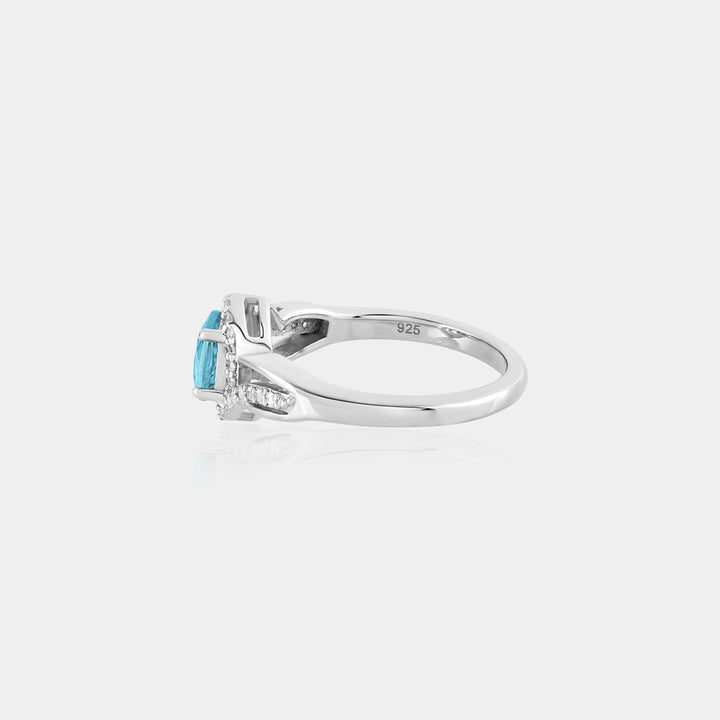 Side profile image highlighting the overall design and craftsmanship of the 925 Sterling Silver ring