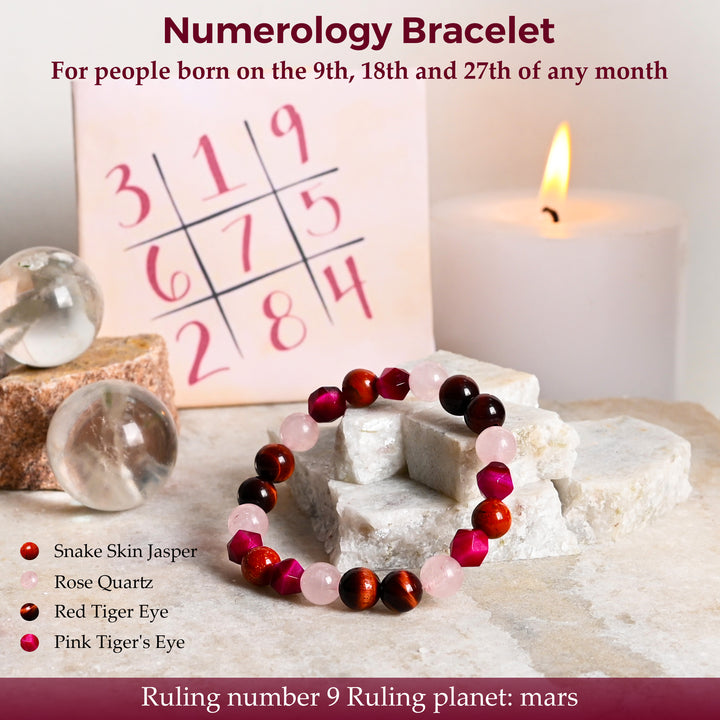 Numerology Bracelet: Ruling Number 9 | Unisex