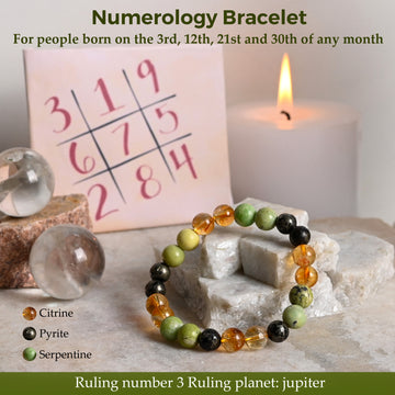 Numerology bracelet ruling number 3