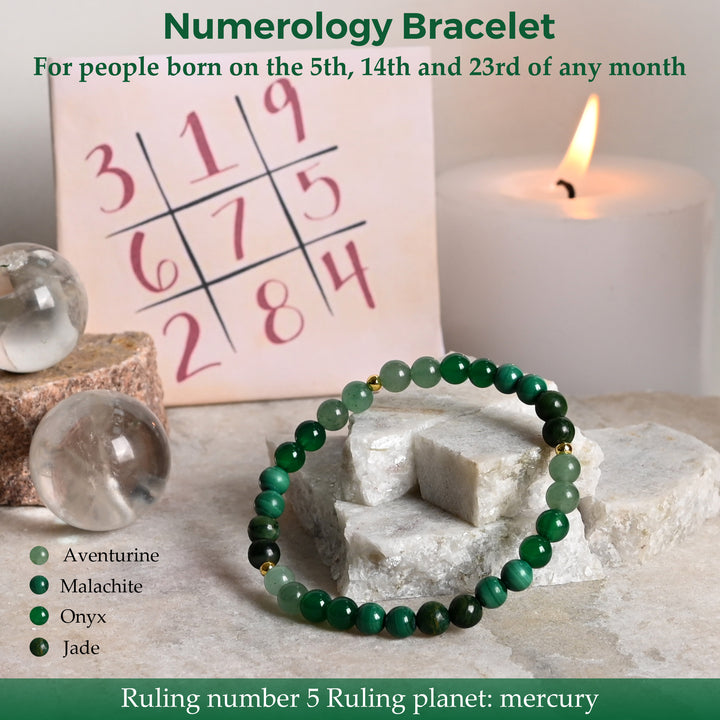 Numerology Bracelet: Ruling Number 5 | Unisex